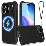 Wave Texture MagSafe Magnetic Liquid Silicone Phone Case For iPhone 17 / 16 / 15 / 14