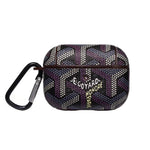 Premium Black GYD Monogram AirPods Case - Stealth Luxury Edition