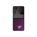 Prada Luxury Purple Leather Case for Samsung Galaxy Z Fold & Z Flip Series