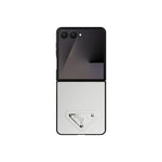 Prada Luxury White Leather Case for Samsung Galaxy Z Fold & Z Flip Series