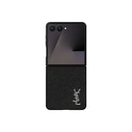Luxury YSL Leather Case Black for Samsung Galaxy Z Fold & Z Flip Series