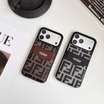 Luxury Card Holder Fendi iPhone Case for 12-17 series