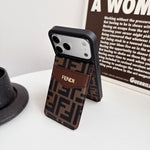 Luxury Card Holder Fendi iPhone Case for 12-17 series