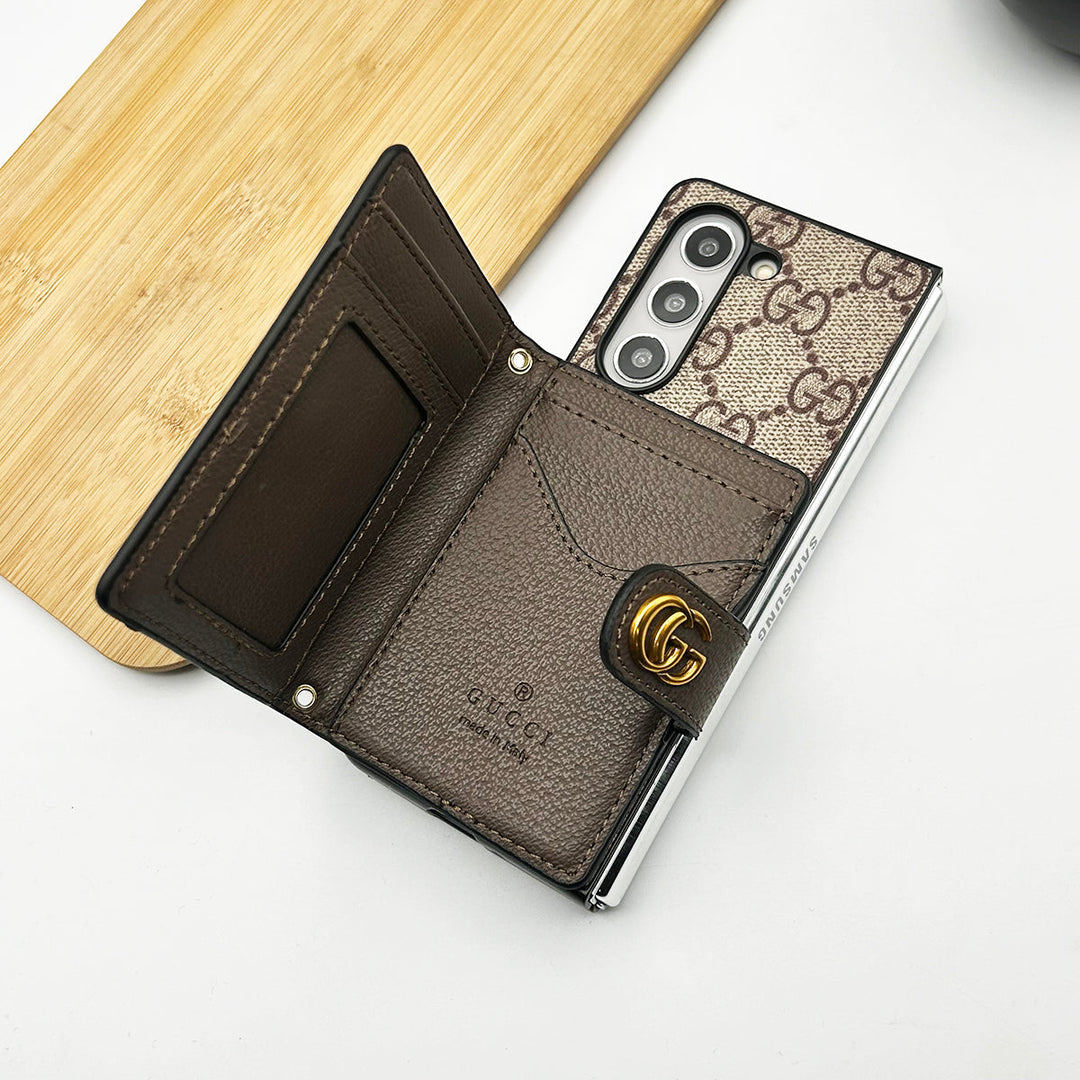 Samsung Galaxy Z Fold 6 Luxury Fashion Leather Brand Case