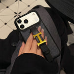 Luxury Leather Hermes Phone Case with Strap