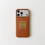 Luxury Leather Emblem iPhone Case | Premium Protection & Style
