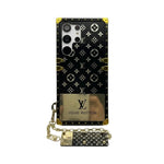 Luxury Designer Trunk Case with Chain for Samsung Galaxy S22-26 Series