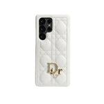 Luxury Quilted Leather Iconic Fashion Case for Samsung Galaxy S22-S26 Series
