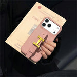 Luxury Leather Hermes Phone Case with Strap