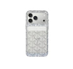 White Premium GD iPhone MagSafe Case with Cardholder
