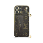 Luxury Lv Leather Phone Case with Wallet for iPhone 13-18 Pro & Pro Max
