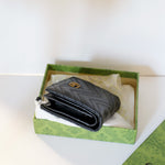 Luxury black wallet made of soft leather