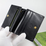 Luxury black wallet made of soft leather