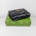 Luxury black wallet made of soft leather