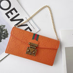 Luxury GG Plain Leather Crossbody Wallet Case For iPhone 13-17