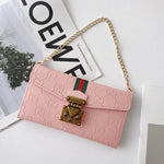 Luxury GG Plain Leather Crossbody Wallet Case For iPhone 13-17