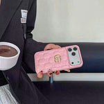 Luxury Stamped GG Leather iPhone Case for 13-17