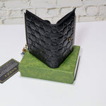 Men's Monogram Wallet Black Genuine Leather