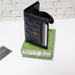 Men's Monogram Wallet Black Genuine Leather
