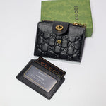 Men's Monogram Wallet Black Genuine Leather