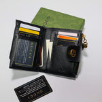 Men's Monogram Wallet Black Genuine Leather