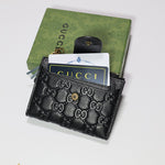 Men's Monogram Wallet Black Genuine Leather