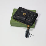 Men's Monogram Wallet Black Genuine Leather