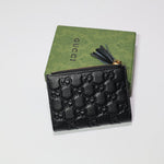 Men's Monogram Wallet Black Genuine Leather