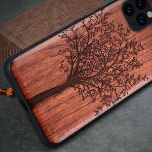 Natural Wood Case For Samsung Galaxy S24 Ultra S23 Note20 Ultra S22 Plus Wood Case For iPhone 15 14 13 12 11 Pro Max