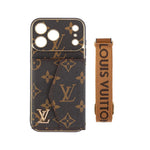 Luxury Elegant Case with Card Holder & Strap For iPhone 12-17