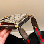 Classic Leather iPhone Case With Card Wallet And Strap