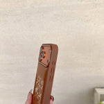 Stylish iPhone LE Brown Case For Iphone 13-18