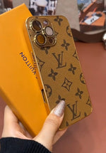 NEW DESIGN SOFT LUXURY LV IPHONE CASE WITH GOLDEN BORDER