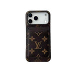 Leather LV Case Detachable Card Holder for iPhone 12-18 Pro & Pro Max
