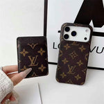 Leather LV Case Detachable Card Holder for iPhone 12-18 Pro & Pro Max
