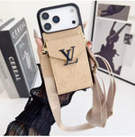 LV Luxury Phone Case with Card Holder For iPhone 17/ 16/ 15/ 14