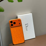 HRM Leather Case with Embossed Ribbon Pattern for iPhone 13-18 Pro & Pro Max