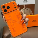 HRM Leather Case with Embossed Ribbon Pattern for iPhone 13-18 Pro & Pro Max