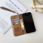 Leather Fold Coach iPhone Case With Wallet And Strap