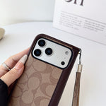 Leather Fold Coach iPhone Case With Wallet And Strap