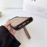 Leather Fold Coach iPhone Case With Wallet And Strap