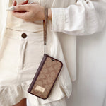 Leather Fold Coach iPhone Case With Wallet And Strap