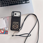 Premium iPhone LE Case with Black Shoulder Strap For Iphone 13-18
