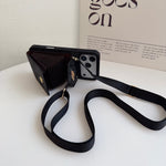 Leather Coach iPhone Case With Card Holder And Strap