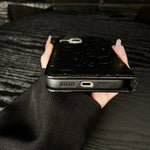 Premium Leather Folio Monogram Phone Case with Card Holder for iPhone 12-18 Pro & Pro Max