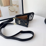 Leather Coach iPhone Case With Wallet And Strap