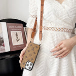 LOUIS VUITTON BROWN CROSSBODY IPHONE CASE