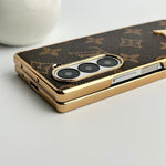 Samsung Galaxy Z Fold 6 Luxury Gold Plated Leather Case