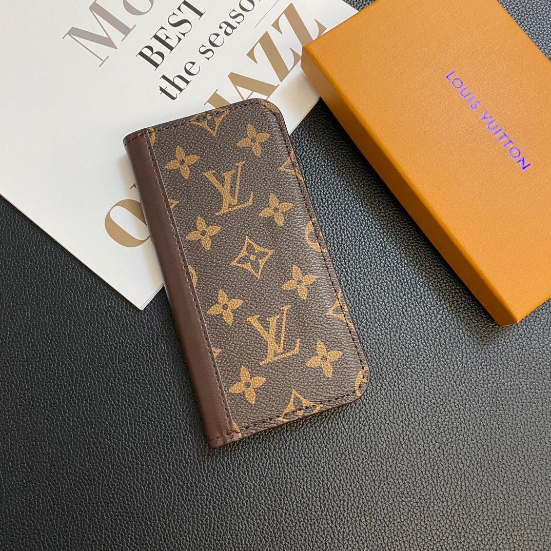 LV MONOGRAM LEATHER CARD COVER GALAXY CASE FOR SAMSUNG