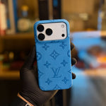 Luxury Embossed Monogram Protective Case for iPhone 12-18 Pro & Pro Max